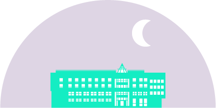 illustration bâtiment du cisl nuit